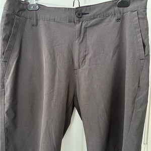 burnside Men's Flat Front Gray Shorts